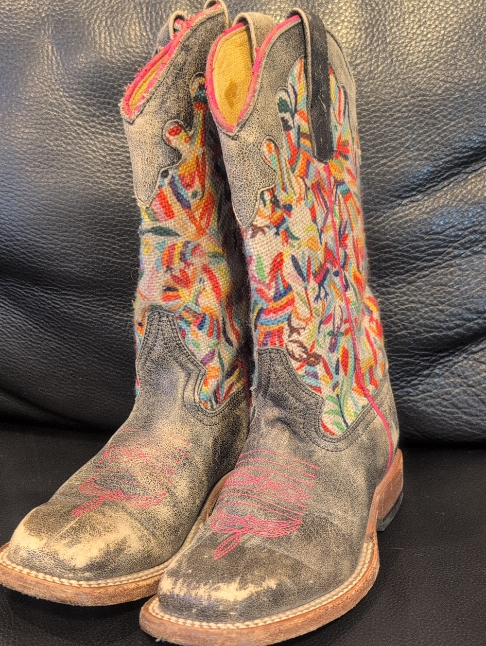 Multicolor Embroidered GIRLS MACIE BEAN BOOTS